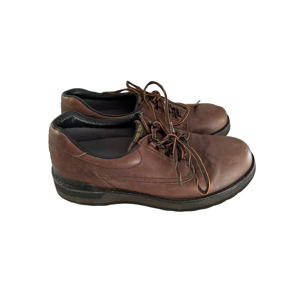 Rockport Vibram Men's Shoes 10 W  Brown Leather‎ Rugged Oxford Gore-Tex M9021